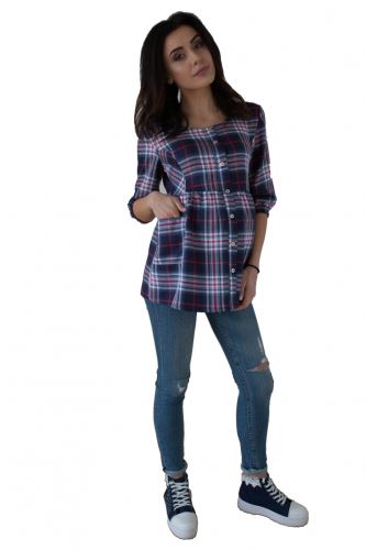 Be MaaMaa Těhotenská tunika kr. rukáv - kostka