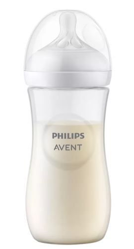 Dojčenská fľaša Natural Avent, Response, 330 ml, transparentná