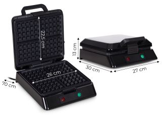 Vaflovač na 4 vafle s nepriľnavým povrchom 1080–1300 W (9)