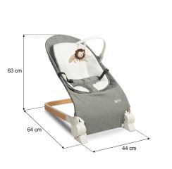 Dojčenské lehátko, ergonomické Pine - šedé (574488)