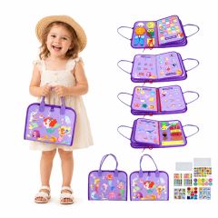 Motorická bábiková kniha látková – senzorická hračka pre deti 3+, 2Kids Toys - Morské pann
