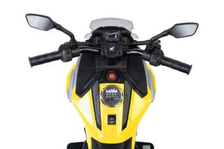 Elektrická motorka Honda NC750X pre deti – LED, USB, 3-8 rokov, žltá, čierna (7)