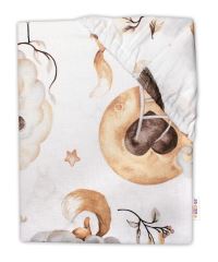6-ti dílná výhod. sada s dárkem pro miminko Baby Nellys, 120x90 Zvířátka na mráčku, béžová (5)
