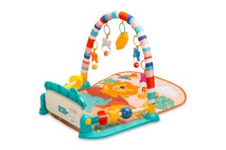 Vzdelávacia edukačná hracia podložka so zvukmi ZOO - tyrkysová (573688)