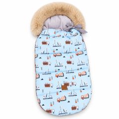 Baby Nellys Detský fusak maxi PREMIUM Stroje, modrý - 110 x 50 cm