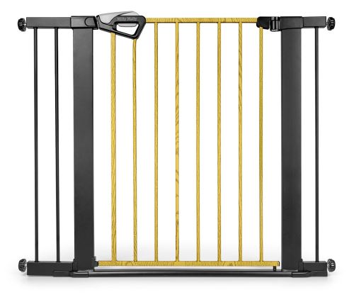 Detská bezpečnostná zábrana GUARDY 104 cm – bránka na schody a dvere (76–104 cm), čierna