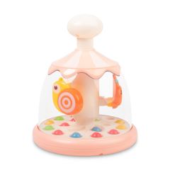 Toyz Edukačná hračka Vlčík so zvieratkami – ružová, kolotoč, 6m+