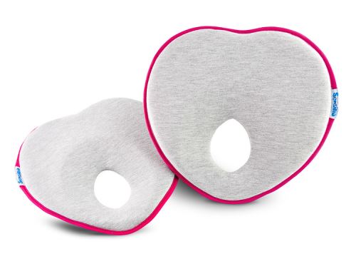 Ergonomický, tvarujúci vankúšik pre bábätko - šedý, ružový (560075)