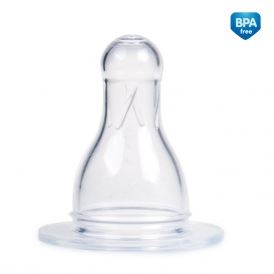 Silikónová guľatá cumlík čerešnička 2ks Canpol Babies, 6m +