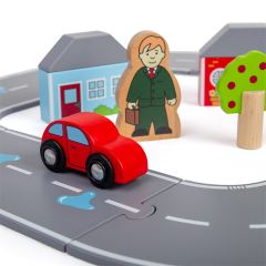 Bigjigs Rail Drevená autodráha osmička (1)