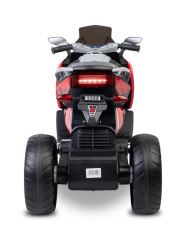 Elektrická trojkolka pre deti TOYZ – 2 motory, LED, USB, červená (7)