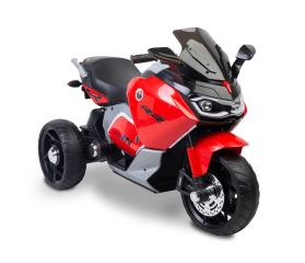 Elektrická trojkolka pre deti TOYZ – 2 motory, LED, USB, červená (2)