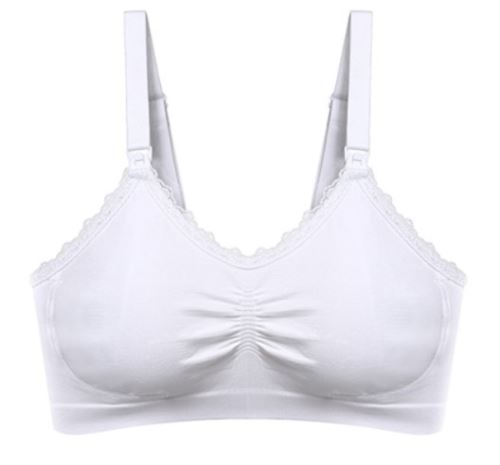 Dojčiacia podprsenka s čipkou BabyOno, biela, E80-85 cm
