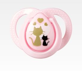 Tommee Tippee Cumlík Moda Girl Mačky 0-6 m - ružová