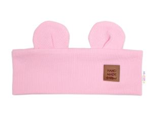 Čelenka Teddy s uškami pre deti Hand Made - ružová