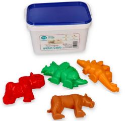 Kinetický piesok - prírodný - 2kg + formičky zadarmo (8)