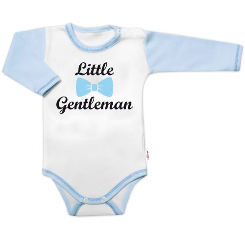 Body dl. rukáv s vtip. textem Baby Nellys, Little Gentleman, kluk