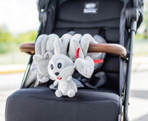 Plyšová špirála Rabbit, sivá (2)