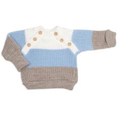 Rastúci pletený svetrík a nohavice s gombíkmi Boy, 2D - prúžky (4)