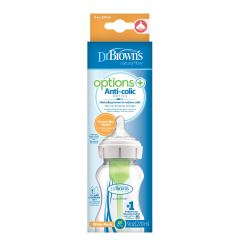 Antikoliková dojčenská fľaša s ventilom, Dr Brown’s Options+ fľaša široké hrdlo, 270ml (1)