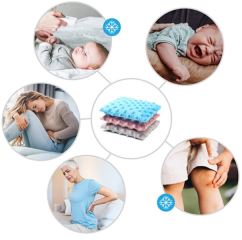 Nahrievací vankúšik s višňovými kôstkami a levanduľou Minky BabyOno - ružový (3)