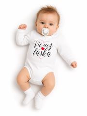 Body dlouhý rukáv, Víc než láska, Baby Nellys, bílé (1)