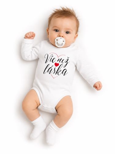 Body dlouhý rukáv, Víc než láska, Baby Nellys, bílé (1)