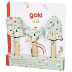 Záhradné mini nástroje, detská 3D sada, Goki, mätová (1)