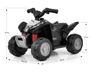 Honda TRX 250X – detská elektrická štvorkolka 6V s akumulátorom - čierná (3)