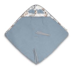 Zavinovačka 2v1 do autosedačky, kočíka, mušelín, bavlna - Dráčik modrý, jeans (570097)