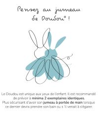 Doudou Darčeková sada modrá - zajačik s muchláčikom 10 cm (6)