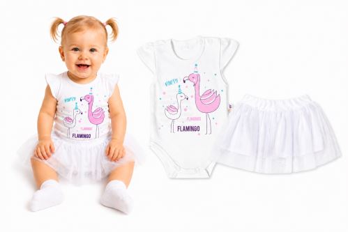 2D sada - body s krátkym rukávom Flaming + tutu suknička, veľ. 80 (4)