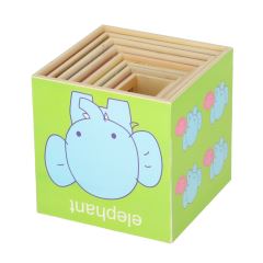 Drevená edukačná veža XXL – vkladačka tvarov, 71 cm, Tulimi (2)