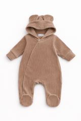 Detský manchestrový overal Teddy - pudrovo béžový