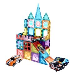 Magnetická 3D stavebnica Cars 66ks s autíčkami (3)
