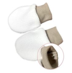 Bavlněný oteplený overálek s kapucí, rukavičky, botky, 3D sada Nature - taupe (5)