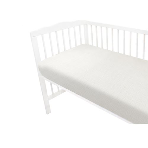 Mušelínové prestieradlo postieľky 60 x 120 NATURE double - smotanové
