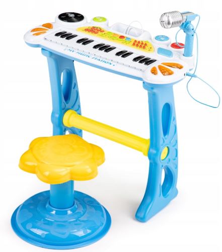 Eco Toys Klávesové organ s mikrofónom mp3 - modré
