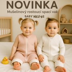 Mušelínový spací vak so zahrnovacími nohavičkami - sivý, veľ. M (3)