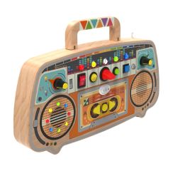 Montessori Activity board Drevené FM rádio (3)