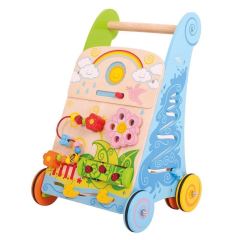 Bigjigs Baby Drevené aktívne chodítko Záhrada (2)