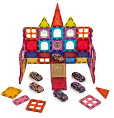 Magnetická 3D stavebnica Cars 66ks s autíčkami (6)