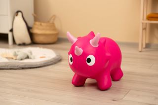 Skákacie Dino s pumpičkou, pink (574837)
