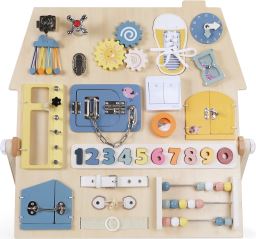 Montessori Activity board Senzorická doska Domček (1)
