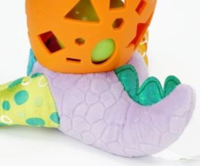 Bali Bazoo Plyšová hračka s hrkálkou - Dinosaurus Bendy, lila (2)