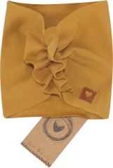 Z&Z Stylová bavlněná Čelenka/Turban, hořčicová (1)