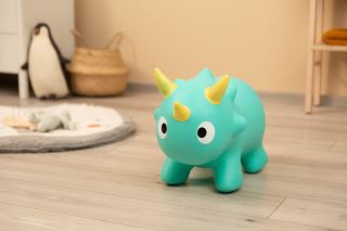 Skákacie Dino s pumpičkou, mint (574827)
