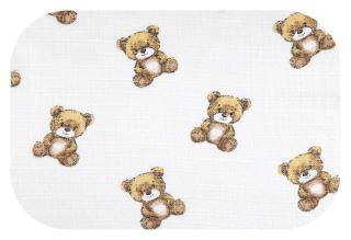 Tetrová plienka 70×80 cm Basic, 100% bavlna, Sweet Teddy, hnedá - 1ks (1)