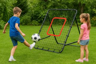 Futbalový rebounder tréningová odrážacia bránka pre deti 100x100 cm (6)