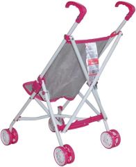 Golfový kočík pre bábiky Milly Mally Julia Prestige, ružová/sivá (2)